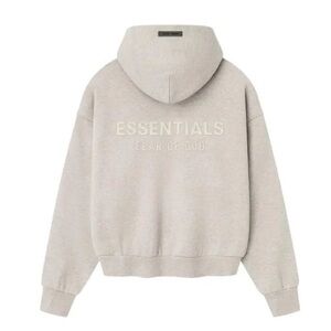 🪨 Essentials Fear of God Hoodie – Heather Stone (SS25) (XS–XL) 🪨